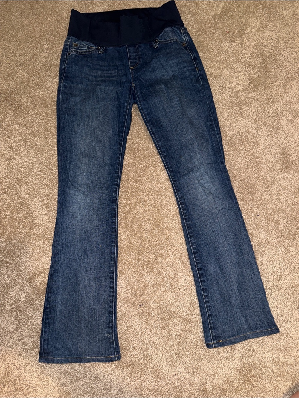 GAP Dark Blue Maternity Baby Boot  Jeans with Stretch Waistband - size 0
